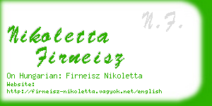 nikoletta firneisz business card